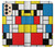 S3814 Composition de dessin au trait Piet Mondrian Etui Coque Housse pour Samsung Galaxy A33 5G
