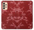S3817 Motif de fleurs de cerisier floral rouge Etui Coque Housse pour Samsung Galaxy A33 5G