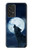 S3693 Pleine lune du loup blanc sinistre Etui Coque Housse pour Samsung Galaxy A53 5G