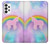 S3070 Arc en ciel pastel ciel Licorne Etui Coque Housse pour Samsung Galaxy A73 5G