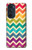 S2362 Arc en ciel coloré Shavron Zig zag Etui Coque Housse pour Motorola Edge 30 Pro