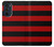 S2638 Noir et Rouge rayé Etui Coque Housse pour Motorola Edge 30 Pro