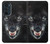 S2823 Noir Loup Bleu Yeux Visage Etui Coque Housse pour Motorola Edge 30 Pro