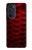 S2879 Rouge Arowana écailles de poisson Etui Coque Housse pour Motorola Edge 30 Pro
