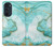 S3399 Vert Marbre Imprimer Graphique Etui Coque Housse pour Motorola Edge 30 Pro