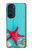 S3428 Aqua Bois Coquille d'étoile de mer Etui Coque Housse pour Motorola Edge 30 Pro