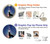 S3555 Loup Hurlant Million étoiles Etui Coque Housse pour Motorola Edge 30 Pro