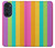 S3678 Vertical arc-en-ciel coloré Etui Coque Housse pour Motorola Edge 30 Pro