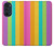 S3678 Vertical arc-en-ciel coloré Etui Coque Housse pour Motorola Edge 30 Pro