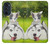 S3795 Peinture Husky Sibérien Ludique Chaton Grincheux Etui Coque Housse pour Motorola Edge 30 Pro