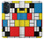 S3814 Composition de dessin au trait Piet Mondrian Etui Coque Housse pour Motorola Edge 30 Pro