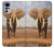 S0310 éléphant d'Afrique Etui Coque Housse pour Motorola Moto G22