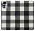 S2842 Noir et blanc Buffle motif de vérification Etui Coque Housse pour Motorola Moto G22