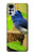 S3839 Oiseau bleu du bonheur Oiseau bleu Etui Coque Housse pour Motorola Moto G22