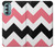 S1849 Rose Noir Chevron Zigzag Etui Coque Housse pour Motorola Moto G Stylus 5G (2022)