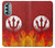 S2803 Feu Rouge Diable Lance Symbole Etui Coque Housse pour Motorola Moto G Stylus 5G (2022)