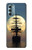 S2897 Pirate Ship Lune Nuit Etui Coque Housse pour Motorola Moto G Stylus 5G (2022)