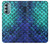 S3047 Vert Sirène écailles de poisson Etui Coque Housse pour Motorola Moto G Stylus 5G (2022)