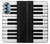 S3078 Noir et blanc Clavier de piano Etui Coque Housse pour Motorola Moto G Stylus 5G (2022)