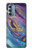 S3676 Pierre de marbre abstraite colorée Etui Coque Housse pour Motorola Moto G Stylus 5G (2022)
