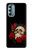 S3753 Roses de crâne gothique sombre Etui Coque Housse pour Motorola Moto G Stylus 5G (2022)