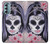 S3821 Sugar Skull Steampunk Fille Gothique Etui Coque Housse pour Motorola Moto G Stylus 5G (2022)