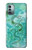 S2653 Dragon Vert Turquoise Pierre Graphique Etui Coque Housse pour Nokia G11, G21