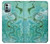 S2653 Dragon Vert Turquoise Pierre Graphique Etui Coque Housse pour Nokia G11, G21