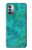 S3147 Aqua Marbre Pierre Etui Coque Housse pour Nokia G11, G21