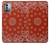 S3355 Motif Bandana Rouge Etui Coque Housse pour Nokia G11, G21