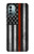 S3472 sapeur pompier Rouge mince ligne Drapeau Etui Coque Housse pour Nokia G11, G21