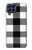 S2842 Noir et blanc Buffle motif de vérification Etui Coque Housse pour Samsung Galaxy M53
