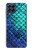 S3047 Vert Sirène écailles de poisson Etui Coque Housse pour Samsung Galaxy M53