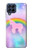 S3070 Arc en ciel pastel ciel Licorne Etui Coque Housse pour Samsung Galaxy M53