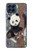 S3793 Peinture de neige mignon bébé panda Etui Coque Housse pour Samsung Galaxy M53