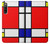 S0157 Composition Rouge Bleu Jaune Etui Coque Housse pour Sony Xperia 10 IV