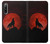 S2955 Loup Hurlant Rouge Lune Etui Coque Housse pour Sony Xperia 10 IV