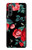 S3112 Motif floral Rose Noir Etui Coque Housse pour Sony Xperia 10 IV