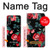 S3112 Motif floral Rose Noir Etui Coque Housse pour Sony Xperia 10 IV