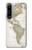 S0604 Carte du monde Etui Coque Housse pour Sony Xperia 1 IV
