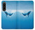 S0843 Baleine bleue Etui Coque Housse pour Sony Xperia 1 IV