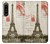 S2108 Tour Eiffel de Paris Carte postale Etui Coque Housse pour Sony Xperia 1 IV