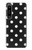 S2299 Noir Pois Etui Coque Housse pour Sony Xperia 1 IV