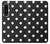 S2299 Noir Pois Etui Coque Housse pour Sony Xperia 1 IV