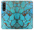 S2685 Aqua Turquoise imprimé graphique Gemme Etui Coque Housse pour Sony Xperia 1 IV