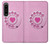 S2847 Rose Rétro téléphone Rotatif Etui Coque Housse pour Sony Xperia 1 IV