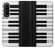 S3078 Noir et blanc Clavier de piano Etui Coque Housse pour Sony Xperia 1 IV