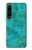 S3147 Aqua Marbre Pierre Etui Coque Housse pour Sony Xperia 1 IV