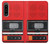 S3204 Rouge Cassette Recorder graphique Etui Coque Housse pour Sony Xperia 1 IV