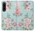 S3494 Rose à pois millésimé Etui Coque Housse pour Sony Xperia 1 IV